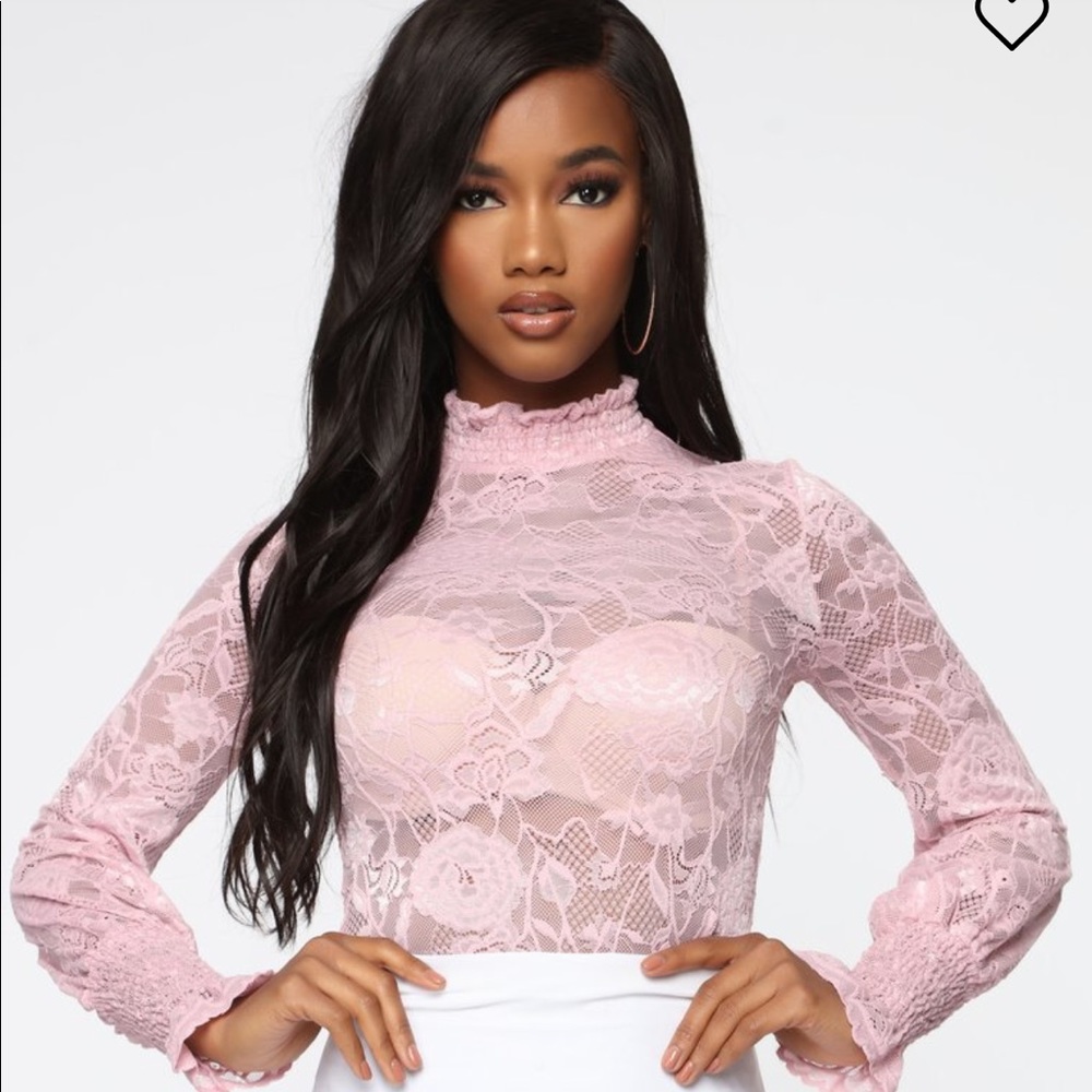 Lace long sleeve top
